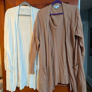 Ava & Viv Women's Cardigan Sweater - Cream and Tan